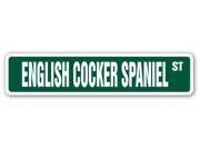 ENGLISH COCKER SPANIEL Street Sign dog puppy breeder pet yard beware gift