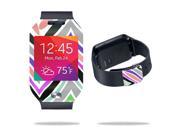 Mightyskins Protective Vinyl Skin Decal Cover for Samsung Galaxy Gear 2 Smart Watch Cover wrap sticker skins Colorful Chevron