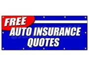 48 x120 FREE AUTO INSURANCE QUOTES BANNER SIGN car motorcycle homeowner save