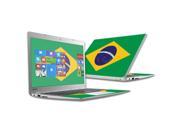 MightySkins Protective Vinyl Skin Decal Cover for Toshiba CB35 Chromebook 2 13.3 2nd Gen Laptop Cover Sticker Skins Brazilian Flag