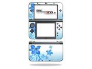 MightySkins Protective Vinyl Skin Decal for New Nintendo 3DS XL 2015 cover wrap sticker skins Blue Flowers