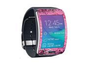 MightySkins Protective Vinyl Skin Decal for Samsung Galaxy Gear S Smart Watch cover wrap sticker skins Pink Star