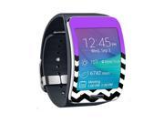 MightySkins Protective Vinyl Skin Decal for Samsung Galaxy Gear S Smart Watch cover wrap sticker skins Purple Chevron