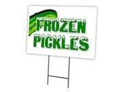 FROZEN PICKLES 12 x16 Yard Sign Stake outdoor plastic coroplast window