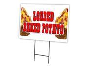 LOADED BAKED POTATO 18 x24 Yard Sign Stake outdoor plastic window