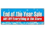 END OF THE YEAR SALE 50% OFF EVERYTHING BANNER SIGN