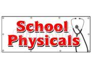 36 x96 SCHOOL PHYSICALS BANNER SIGN no appointment walk in flu shots health