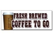 24 FRESH BREWED COFFEE TO GO DECAL sticker brew drinks espresso cappuccino