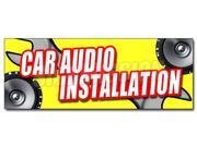 36 CAR AUDIO INSTALLATION DECAL sticker stereo speakers repair amps auto