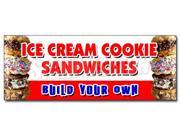 36 ICE CREAM COOKIE SANDWICHES BUILD YOUR OWN DECAL sticker sundae soda