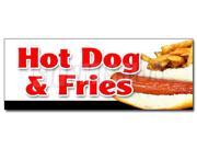 36 HOT DOG FRIES COMBO DECAL sticker all beef french franks meal deal