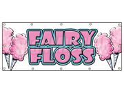 48 x120 FAIRY FLOSS BANNER SIGN cotton candy spun sugar signs state fair snack