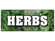 48 x120 HERBS BANNER SIGN fresh organic basil leaves chive chervil dill oregano