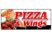 48 x120 PIZZA WINGS BANNER SIGN brick oven new york chicago italian spicy