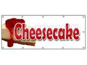 48 x120 CHEESECAKE BANNER SIGN bakery crust cream cheese strawberry cake baker