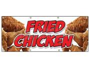 36 x96 FRIED CHICKEN BANNER SIGN restaurant signs stand Maryland southern