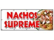 48 x120 NACHOS SUPREME BANNER SIGN snack melted mexican chili tacos tex mex