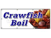36 x96 CRAWFISH BOIL BANNER SIGN cajun buggers louisiana crayfish shellfish