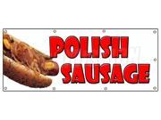 36 x96 POLISH SAUSAGE BANNER SIGN sandwich concession sign