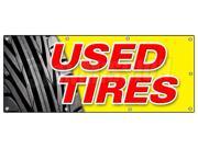 36 x96 USED TIRES BANNER SIGN tires sale sell wheels wheel rim rims wear signs