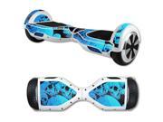MightySkins Protective Vinyl Skin Decal for Hover Board Self Balancing Scooter mini 2 wheel x1 razor wrap cover sticker Blue Skulls