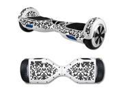 MightySkins Protective Vinyl Skin Decal for Hover Board Self Balancing Scooter mini 2 wheel x1 razor wrap cover sticker Black Damask