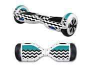 MightySkins Protective Vinyl Skin Decal for Hover Board Self Balancing Scooter mini 2 wheel x1 razor wrap cover sticker Teal Chevron