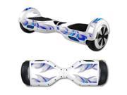 MightySkins Protective Vinyl Skin Decal for Hover Board Self Balancing Scooter mini 2 wheel x1 razor wrap cover sticker Blue Fire