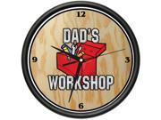 DADS WORKSHOP Wall Clock father mechanic garage gift