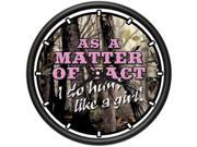 HUNT LIKE A GIRL Wall Clock women outdoors sport gift