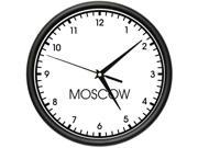 MOSCOW TIME Wall Clock world time zone clock office business