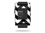 Mightyskins Protective Vinyl Skin Decal Cover for Pebble Smart Watch wrap sticker skins Black Chevron