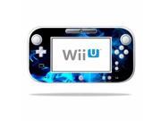 Mightyskins Protective Vinyl Skin Decal Cover for Nintendo Wii U GamePad Controller wrap sticker skins Blue Flames