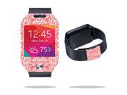Mightyskins Protective Vinyl Skin Decal Cover for Samsung Galaxy Gear 2 Smart Watch Cover wrap sticker skins Coral Damask