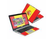 Mightyskins Protective Skin Decal Cover for Asus VivoBook S400CA Laptop 14.1 screen wrap sticker skins Spain Flag