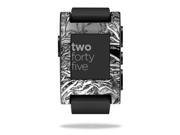 Mightyskins Protective Vinyl Skin Decal Cover for Pebble Smart Watch wrap sticker skins Chrome Water