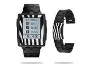 Mightyskins Protective Vinyl Skin Decal Cover for Pebble Steel Smart Watch wrap sticker skins Zebra