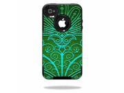 Mightyskins Protective Vinyl Skin Decal Cover for OtterBox Commuter iPhone 4 Case wrap sticker skins Floral Design