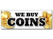 48 WE BUY COINS DECAL sticker cah gold coin rare numismatist