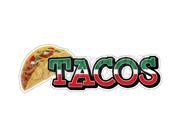 TACOS Concession Decal mexican stand cart trailer sign