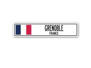 GRENOBLE FRANCE Street Sign French flag city country road wall gift