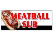 48 MEATBALL SUB DECAL sticker submarine sandwich cheese sauce sub italian