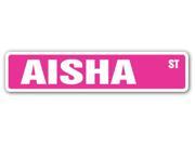 AISHA Street Sign name kids childrens room door bedroom girls boys gift