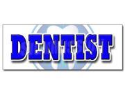 24 DENTIST DECAL sticker dental false teeth no appointment cleaning dds