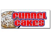 24 FUNNEL CAKES DECAL sticker cake concessions