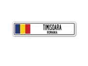 TIMISOARA ROMANIA Street Sign Romanian flag city country road wall gift