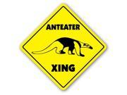 ANTEATER CROSSING Sign xing gift novelty red black hill mound ant eater
