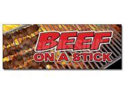 48 BEEF ON A STICK DECAL sticker food vendor steak beef grill bbq meat restaurant