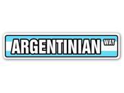 ARGENTINIAN FLAG Street Sign argentina national nation pride country gift