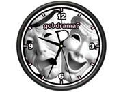 DRAMA Wall Clock student actor theater mask movie gift